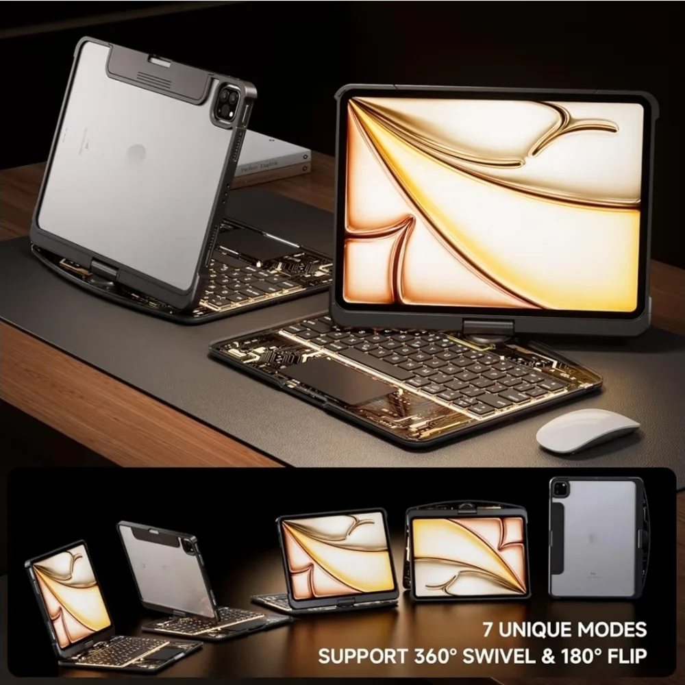 iPad Keyboard Case,for 2024/2025 iPad Pro 13in.(M4/M5) Color Changing